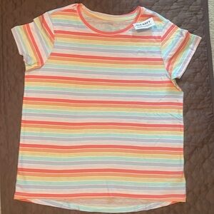 Old Navy Girls Striped Rainbow Tshirt